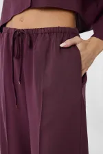 Antioch Burgundy Relaxed Women's Trousers