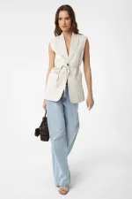 Antioch Ecru Belted Women's Vest