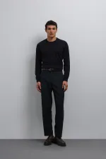 Antioch Lacivert Yumuşak Dokulu Basic Erkek Kazak