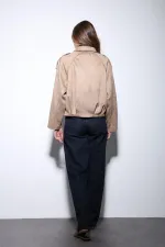 Antioch Taş Süet Görünümlü Bomber Kadın Mont