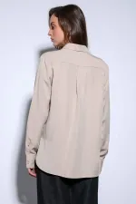 Antioch Bej Premium Kadın Gömlek