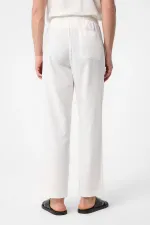 Antioch Ecru Linen Blend Jogger Men's Pants