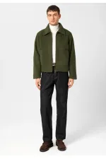 Antioch Khaki Relaxed Soft Textured Men's Jacket