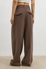 Pantalon large pour femme Antioch Coffee Lyocell Blend