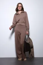 Antioch Bej Fermuarlı Kadın Eşofman Takım