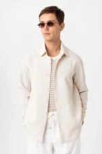 Antioch Stone Relax Fit Striped Men's Shirt