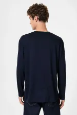 Antioch Navy Blue Relaxed Fit Basic Men's T-Shirt