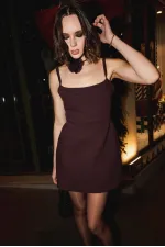 Antioch Kahve Askılı Elbise