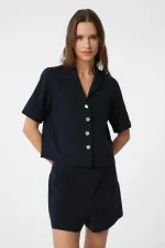 Antioch Siyah Gömlek Şort Kadın Takım