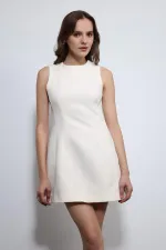 Robe courte Antioch écru pour femme