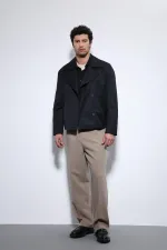 Antioch Siyah Crop Fit Erkek Trençkot Antioch Siyah Crop Fit Erkek Trençkot