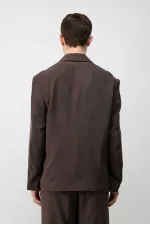 Veste blazer pour homme Antioch Coffee Modal Blend, coupe décontractée