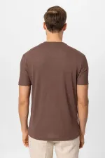 Antioch Açık Kahve V Yaka Basic Erkek T-Shirt