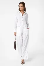 Antioch White Striped Women's Shirt