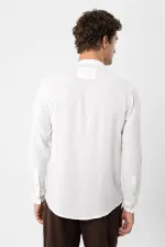 Antioch White Mandarin Collar Men's Shirt