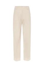 Pantalon homme Antioch écru taille haute en lin mélangé