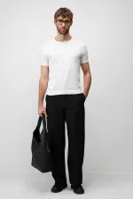 Antioch Off-White Textured Men's Knit T-Shirt