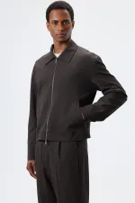 Antioch Açık Kahve Çizgili Mevsimlik Erkek Mont