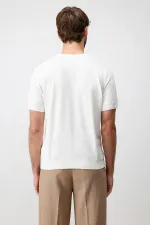Antioch Ekru Comfort Slim Triko T-Shirt