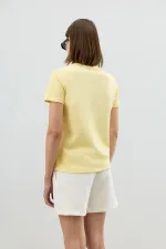 Antioch Sarı Basic Kadın T-Shirt