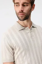 Polo homme en maille texturée Antioch Stone