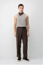 Pantalon pour homme en tissu modal couleur café Antioch