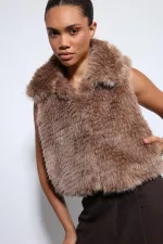 Antioch Mink Plush Look Vest