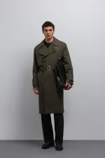 Trench-coat Antioch Khaki coupe décontractée pour homme