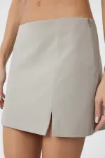 Mini-jupe fendue Antioch Stone pour femme