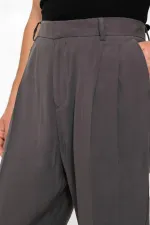 Antioch Antrasit Yüksek Bel Pileli Baggy Erkek Pantolon