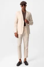 Antioch Ekru Astarsız Torba Cepli Erkek Blazer Ceket Antioch Ekru Astarsız Torba Cepli Erkek Blazer Ceket