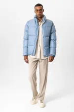 Antioch Bebe Blue Stand-Up Collar Rubber Padded Jacket