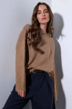 Antioch Camel Yün Karışımlı Kadın Kazak