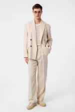 Veste blazer homme Antioch Ecru Relax Fit en lin mélangé