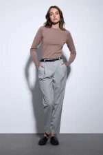 Antioch Light Brown Basic Women's Knit Sweater