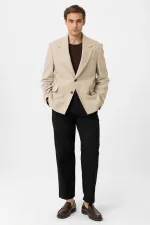 Antioch Bej Relax Fit Erkek Blazer Ceket