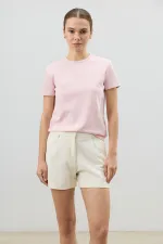 Antioch Pembe Basic Kadın T-Shirt