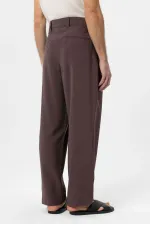 Antioch Coffee Pleated Baggy Fit Men's Trousers