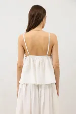 Antioch Ekru Büzgülü Kadın Top