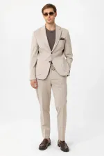 Costume homme Antioch beige coupe slim confortable