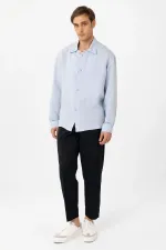 Chemise garçon oversize texturée bleue Antioch Bebe