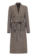 Manteau croisé à chevrons pour femme Antioch Coffee