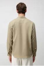 Antioch Khaki Technical Regular Fit Men's Shirt
