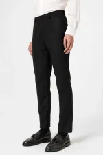 Antioch Siyah Yüksek Bel Klasik Erkek Pantolon