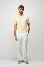 Antioch Sarı Comfort Slim Triko T-Shirt