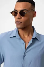 Chemise à manches longues Antioch Indigo pour homme