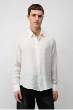 Antioch Ekru Crinkled Relax Fit Erkek Gömlek