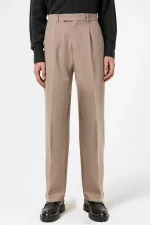 Antioch Light Mink High Waist Zip-Up Men's Trousers