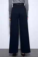 Antioch Lacivert Geniş Paça Kadın Pantolon