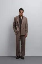 Antioch Vizon Relax Fit Kruvaze Erkek Blazer Ceket